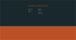 Desktop Screenshot of morning-songs.com